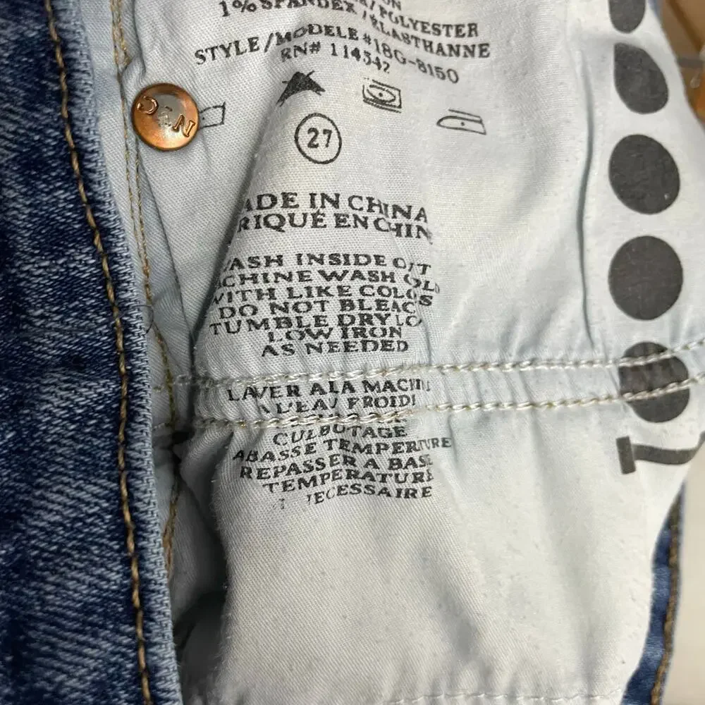 Blank NYC Tomboy Distressed Ripped Denim Jean Cutoff Cut Off denim shorts 27